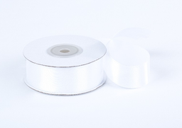 175 Stuha satén biela 2,5cm x 25yrd