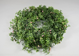 Veniec buxus ruž.púčiky 33cm (vypredané)