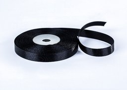 174 Stuha satén čierna 1,2cm x 25yrd