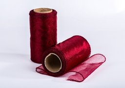 Organza bordová 12cm x 20yrd, 2ks