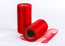 Organza červená 12cm x 20yrd, 2ks
