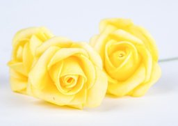 Ruža 4cm žltá 24ks