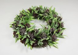 Veniec buxus V.dlhý list/šiška 28cm