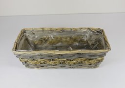 Kvetináč balkón sivý+natur 35cm (vypredané)