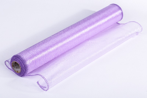 Lesklá organza fialová 36cm x 10yrd