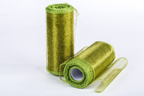 Organza 12 cm x 9 m S/2 zel. Oliva