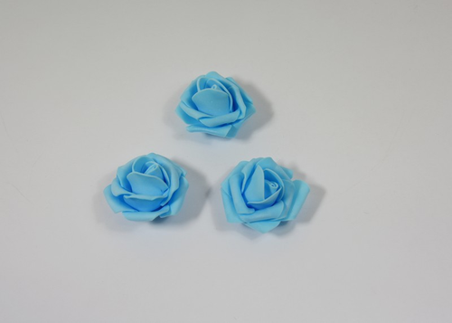 Ruža 4cm, S/36 sv. modrá