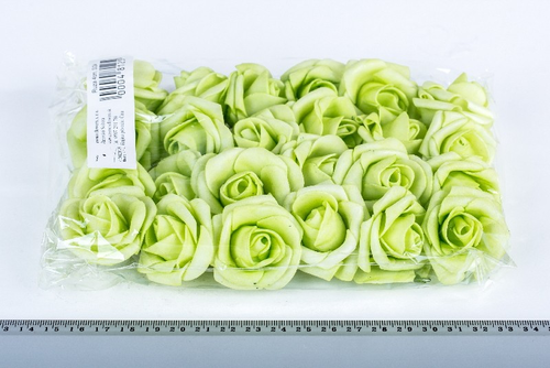 Ruža 4cm zelená 24ks  (vypredané)