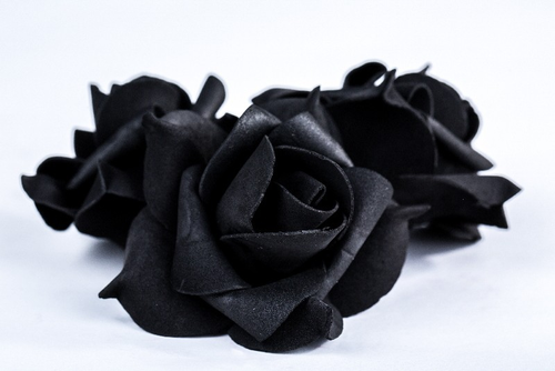 Ruža 7 cm, S/24 čierna