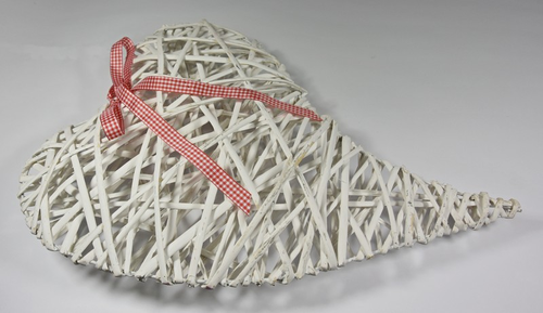 Srdce 50 x 40cm biele