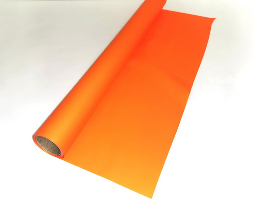Fólia satén h oranžová 50cm x 10y