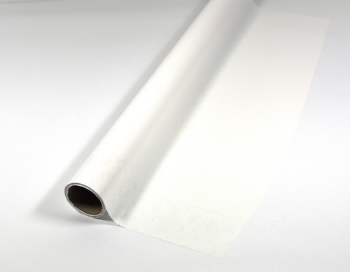 Fólia satén čipka biela 50cm x 10y